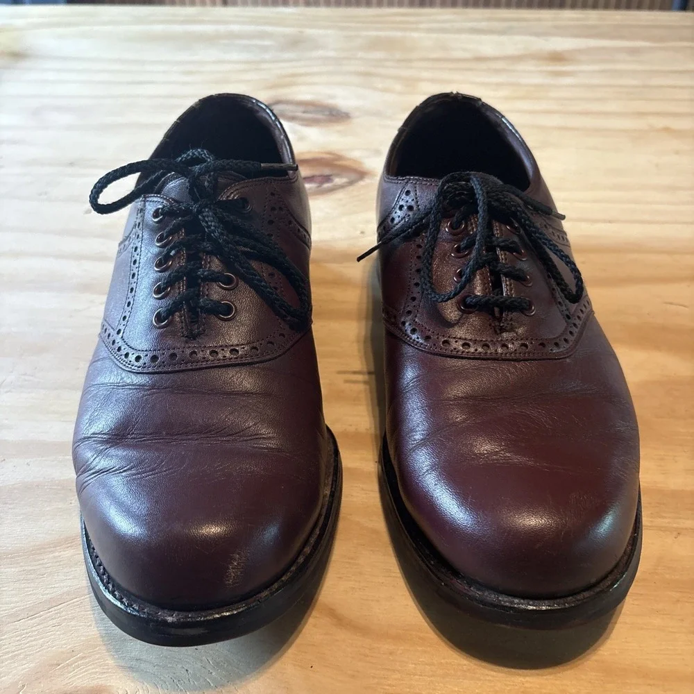 Musebeck All Seasons Casuals Oxfords Shoes Mens 8.5 EEE Brown Leather USA Vibram